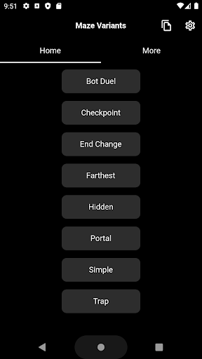 Android application Maze Variants screenshort