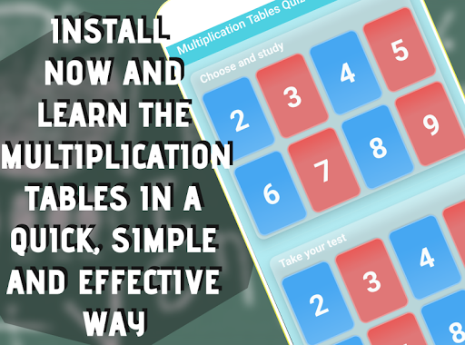 Android application MULTIPLICATION Tables Quiz screenshort