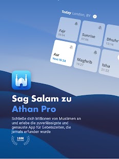 Athan Pro - Koran Azan & Prayer Times & Qibla Screenshot