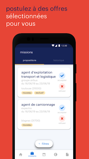 Android application Randstad Talents screenshort