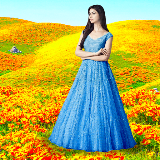 Flower Hill Photo Frames -Edit - AppWisp.com