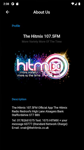 The Hitmix 107.5 FM Official Screenshot