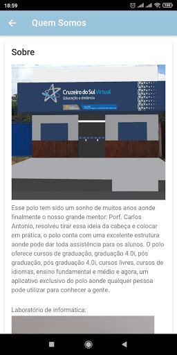 Android application Cruzeiro do Sul Virtual Polo F screenshort