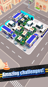 Embouteillage de parking 3D 