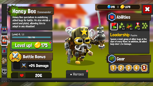 Action/Offline apk Mod) Bug Heroes Tower Defense V1.00.07