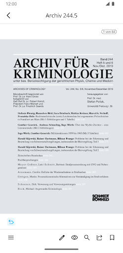 Android application Archiv für Kriminologie screenshort