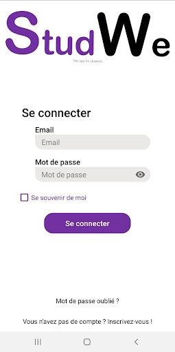 Android application StudWe screenshort