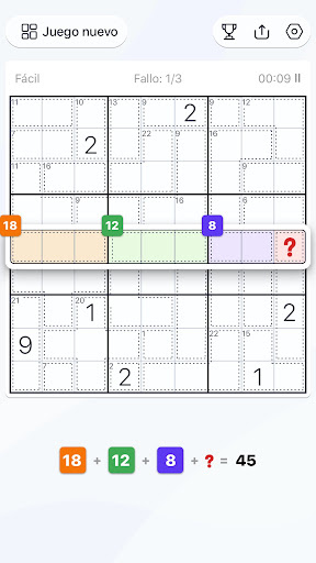 Killer Sudoku - Sudoku Puzzle Captura de Pantalla del Juego Android 5