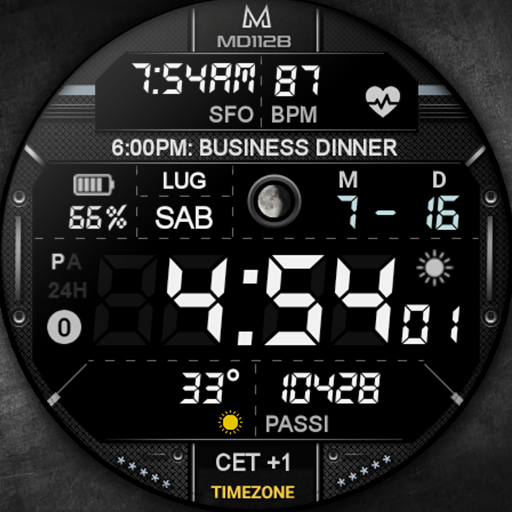 MD112B Digital watch face logo