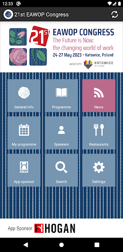 Android application 21st EAWOP Congress screenshort