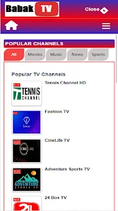 BabakTV - Live TV Channels