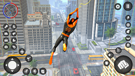 Android application Spider Rope Game Fly City hero screenshort
