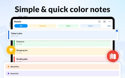 Screenshot of Notepad, Notes, Easy Notebook