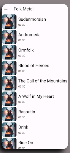 Folk Metal Music Ringtones App Screen 3