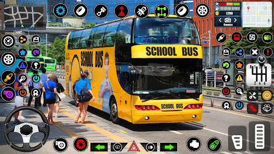校車遊戲 3d-巴士模擬器 2023 校車-警察校車遊戲