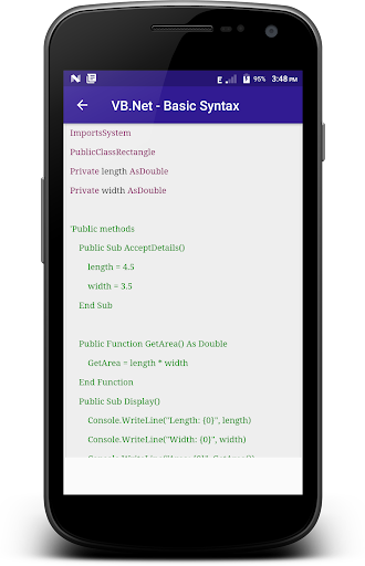 Learn - Visual Basic .NET Screen 2