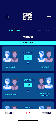 Android application Gurú Pádel Tour screenshort