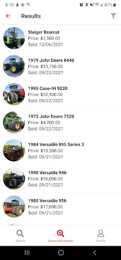 Steffes Price Guide Screenshot