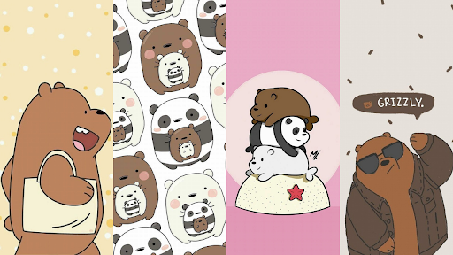 Cute Bear Cartoon Wallpaper