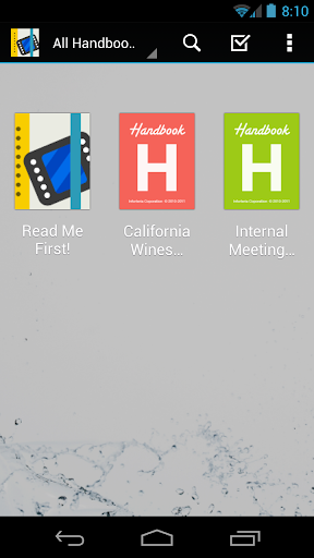Android application Handbook screenshort