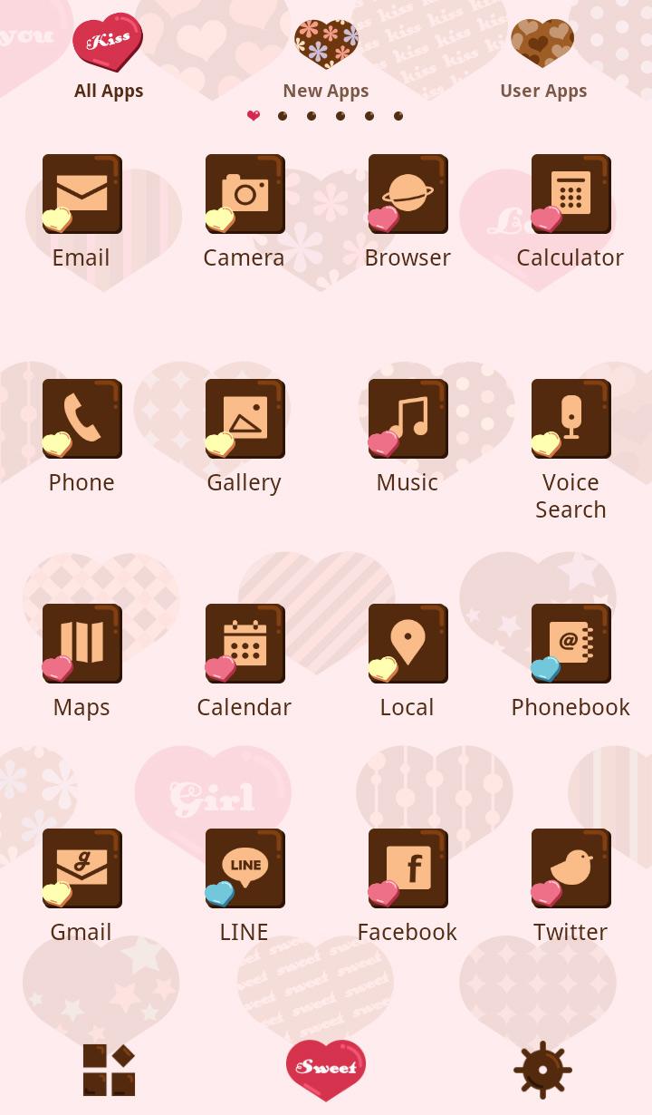 Android application Chocolate Hearts Wallpaper screenshort