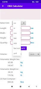 Cbm calculator inches best sale