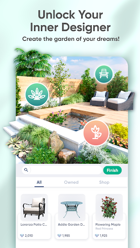 Android application Garden Joy: Design Game screenshort