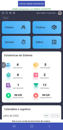 Sistema de Gestão de Oficinas Screen 3