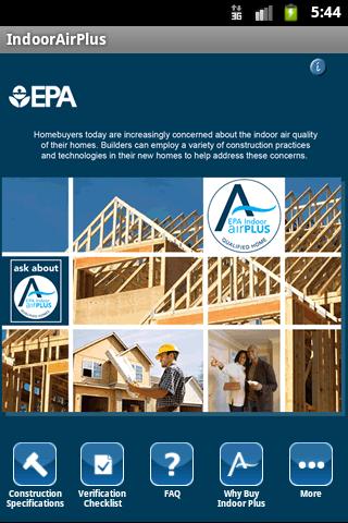 Android application EPA's Indoor airPLUS screenshort