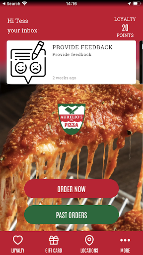 Android application New Aurelio's Pizza screenshort