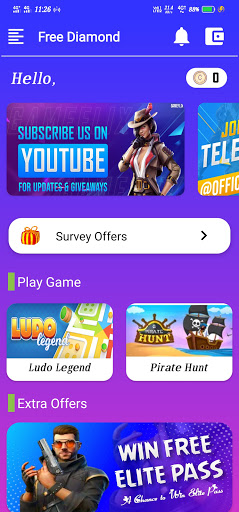 Free Real Diamond And Elite Pass - Pro - v1.0.0