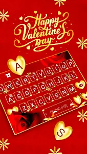 Red Love Valentines 主題鍵盤