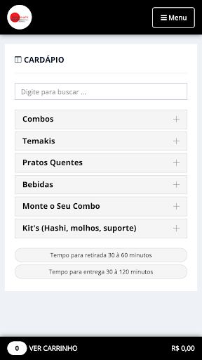 Kenji Sushi Delivery Screen 2