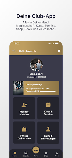 Android application Gym Lounge screenshort