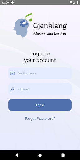 Android application Gjenklang screenshort