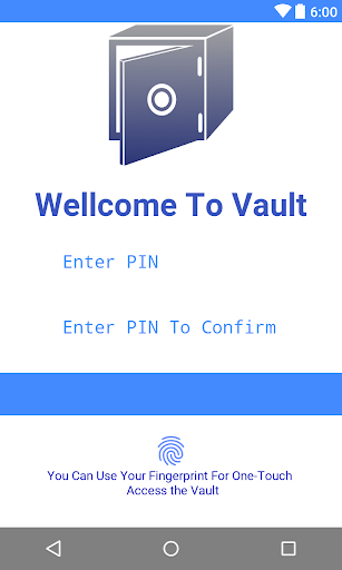 Android application Vault App screenshort