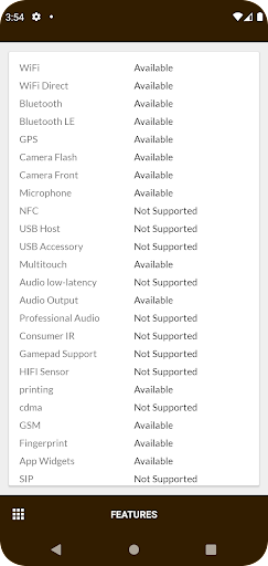 Phone InfoOS Apps and Features