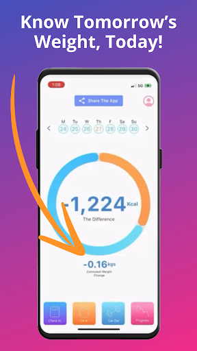 Android application The Difference: Predict Weight screenshort