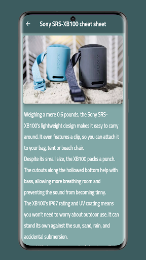 Sony SRS-XB100 Guide Screen 3