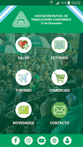 Android application Mutual Camioneros screenshort
