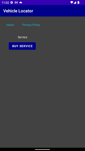 Android application Vehicle Locator Services screenshort