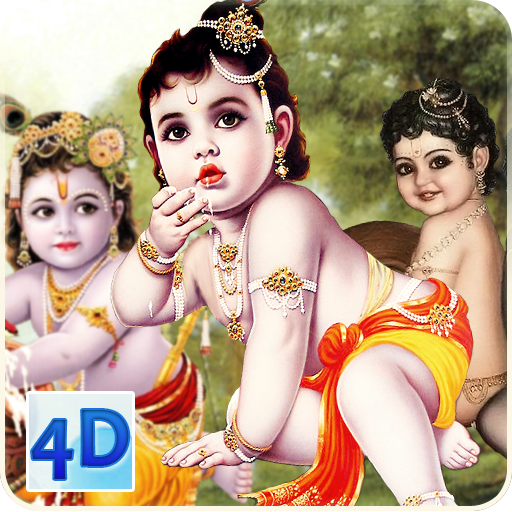 4D Little Krishna App & Live W 10.0 Icon