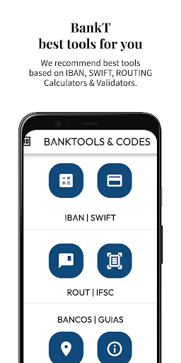 Android application Bank Tools: IBAN, Swift, Rout screenshort