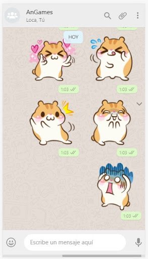 Android application Hamsters Stickers Animados screenshort