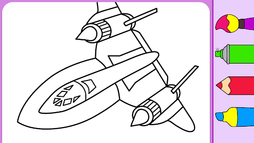 Aircraft Coloring Game Screen 3