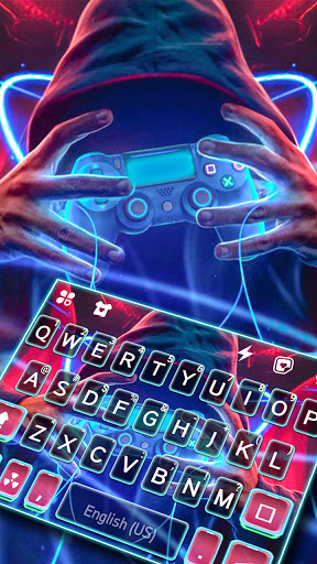 Android application Neon Gamer Keyboard Background screenshort