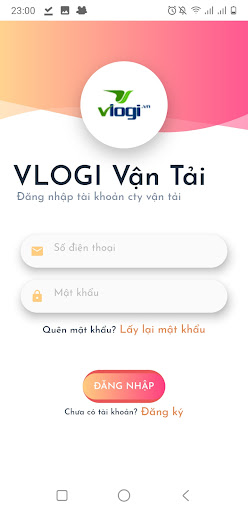 Android application VLOGI Vận tải screenshort