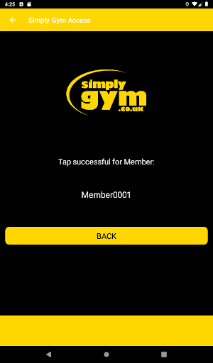 Simply Gym Tile Access Screen 3