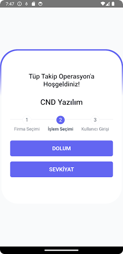 Android application Tüp Takip Operasyon screenshort
