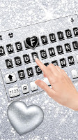 screenshot of Silvery Glitter Keyboard Theme